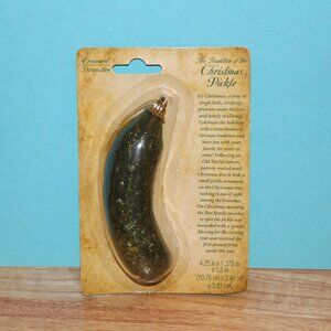 The Tradition of the Christmas Tree Pickle Ornament 4.25" x 1.375" x 1.5" NEW